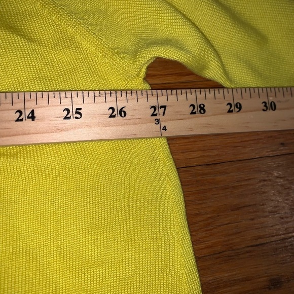 NWT Susan Graver 3X yellow sweater 3/4 sleeves pockets plus size preppy spring - Picture 4 of 9